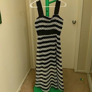 Asos Premium Lace Midi dress in Stripe